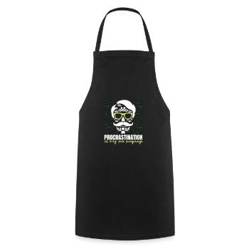 Sarcastic Laziness Of Humorous Squads Quote - Cooking Apron - black - Front - AI Model Male 185 dark (185cm)