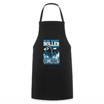 How Many Roller Coasters Do I Ride Theme Park Vaca - Cooking Apron - black - Front - AI Model Male 185 dark (185cm)