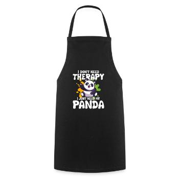 Panda - Cooking Apron - black - Front - AI Model Male 185 dark (185cm)