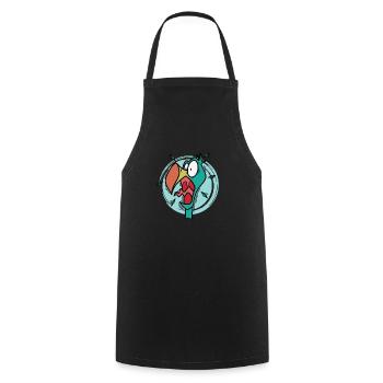 crazy dodo bird from Mauritius - Cooking Apron - black - Front - AI Model Male 185 dark (185cm)