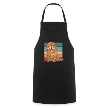 Chow Chow Hund - Kochschürze - Schwarz - Vorne - AI Model Male 185 dark (185cm)