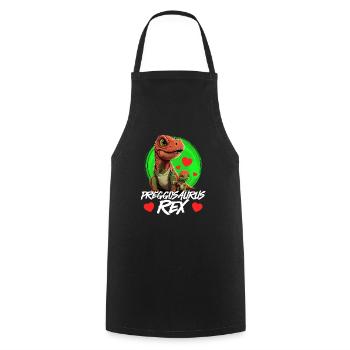 Pregnant Preggosaurus expectant mothers Mamasaurus - Cooking Apron - black - Front - AI Model Male 185 dark (185cm)