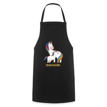 Omacorn Muttertag Einhörner Großmutter Unicorn - Kochschürze - Schwarz - Vorne - AI Model Male 185 dark (185cm)