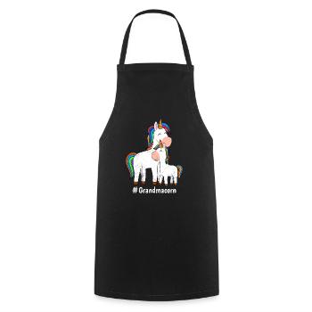 Omacorn Einhorn Fans Muttertag Unicorn Granny - Kochschürze - Schwarz - Vorne - AI Model Male 185 dark (185cm)