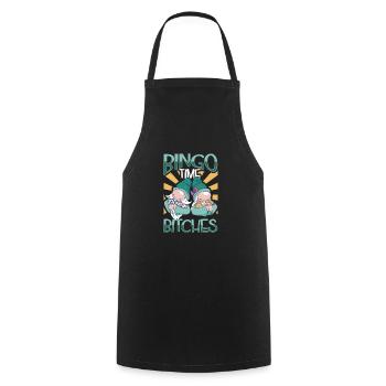 Jeu de cartes de bingo Grand-mère Joueur de bingo Cartes de bingo - Tablier de cuisine - noir - Devant - AI Model Male 185 dark (185cm)