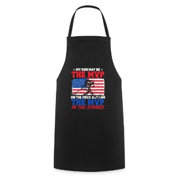 American Flag Baseball Dad - Kochschürze - Schwarz - Vorne - AI Model Male 185 dark (185cm)
