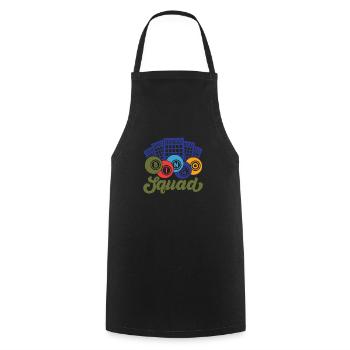 Jeu de cartes de bingo Grand-mère Joueur de bingo Cartes de bingo - Tablier de cuisine - noir - Devant - AI Model Male 185 dark (185cm)