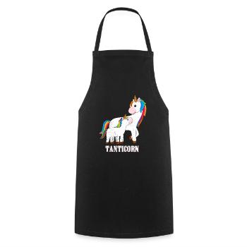 Einhorn cool Muttertag Tanten Einhörner - Kochschürze - Schwarz - Vorne - AI Model Male 185 dark (185cm)