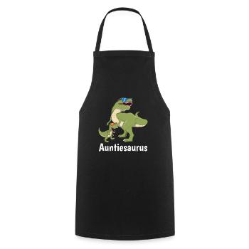 Auntiesaurus Aunt Mother's Day Dinosaur Fan - Cooking Apron - black - Front - AI Model Male 185 dark (185cm)