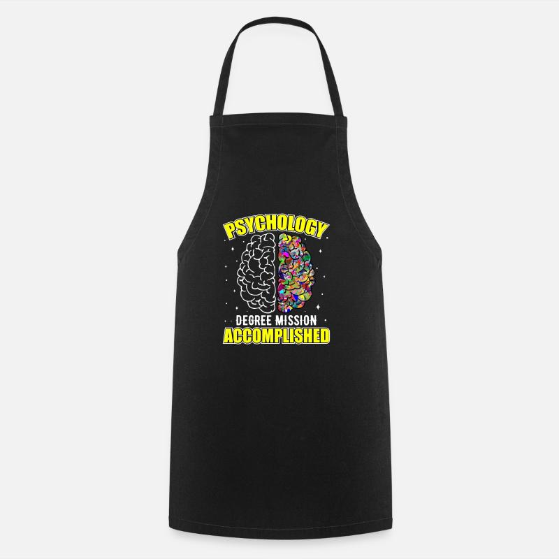 Psychology School Psychologist Student Graphics - Cooking Apron - black