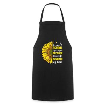 Became School Psychologist Psychology Teacher Graphic - Cooking Apron - black - Front - AI Model Male 185 dark (185cm)