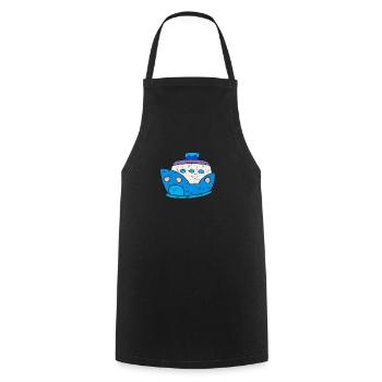 Süßes Kawaii Kreuzfahrtschiff Kreuzfahrt - Kochschürze - Schwarz - Vorne - AI Model Male 185 dark (185cm)