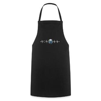 Erde - Kochschürze - Schwarz - Vorne - AI Model Male 185 dark (185cm)