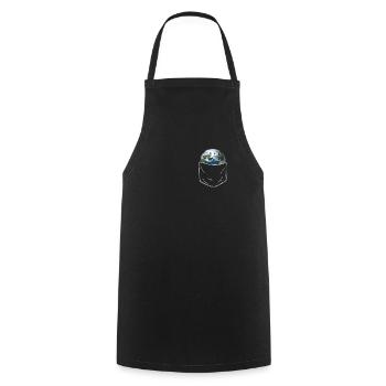 Erde - Kochschürze - Schwarz - Vorne - AI Model Male 185 dark (185cm)