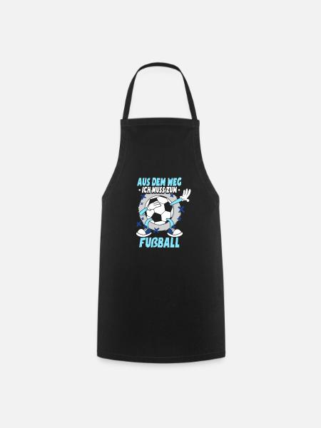 Ich Muss Zum Fußball - Kochschürze - Schwarz