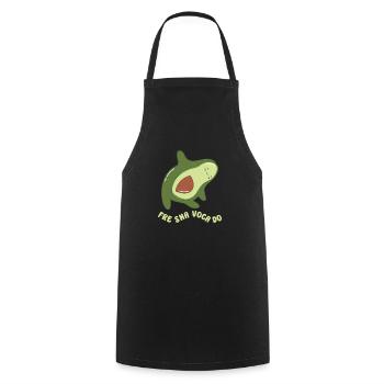 funny avocado avocado pun avocado lover - Cooking Apron - black - Front - AI Model Male 185 dark (185cm)