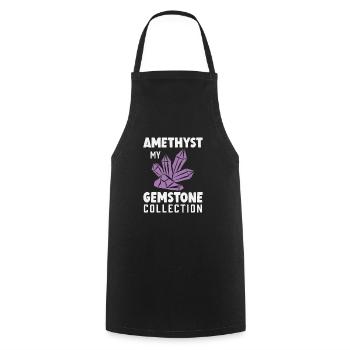 Amethyst My Gemstone Collection Collect from - Cooking Apron - black - Front - AI Model Male 185 dark (185cm)