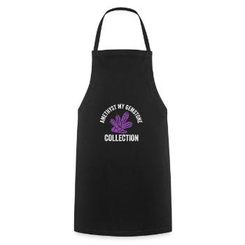 Amethyst My Gemstone Collection Collect from - Cooking Apron - black - Front - AI Model Male 185 dark (185cm)
