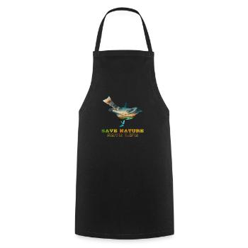 Save the Nature Environmental Protection Save the Earth - Cooking Apron - black - Front - AI Model Male 185 dark (185cm)