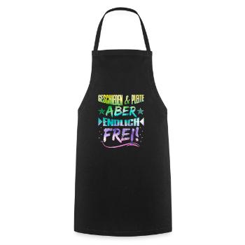 Geschieden und Pleite aber Frei Scheidungsparty - Kochschürze - Schwarz - Vorne - AI Model Male 185 dark (185cm)