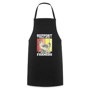 Soutenez votre agriculteur local - Tablier de cuisine - noir - Devant - AI Model Male 185 dark (185cm)