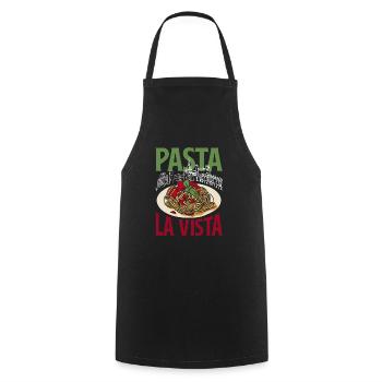 Pasta la vista - Kochschürze - Schwarz - Vorne - AI Model Male 185 dark (185cm)