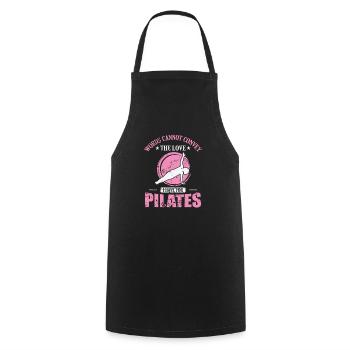 Les mots ne peuvent pas transmettre l’amour que j’ai pour le Pilates - Tablier de cuisine - noir - Devant - AI Model Male 185 dark (185cm)