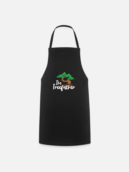 Bonsai Japan Silhouette Gardener Gardening Lover - Cooking Apron - black