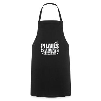 Pilates is always a good Idea Powerhouse - Cooking Apron - black - Front - AI Model Male 185 dark (185cm)