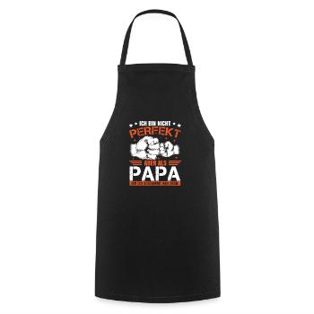 Papa Sprüche Vatertag - Kochschürze - Schwarz - Vorne - AI Model Male 185 dark (185cm)