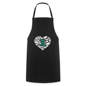 Save The Ocean Ocean Protection Environment - Cooking Apron - black - Front - AI Model Male 185 dark (185cm)