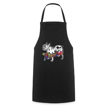 French Bulldog French Bulldog Mama - Cooking Apron - black - Front - AI Model Male 185 dark (185cm)