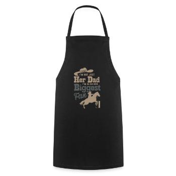 Je ne suis pas seulement papa le plus grand fan de barils de course de barils - Tablier de cuisine - noir - Devant - AI Model Male 185 dark (185cm)