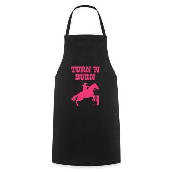 Turn 'N Burn Western Barrel Racer Horse Barrel Rac - Kochschürze - Schwarz - Vorne - AI Model Male 185 dark (185cm)