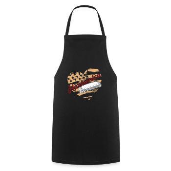 Harmonica Harmonica Flag - Cooking Apron - black - Front - AI Model Male 185 dark (185cm)