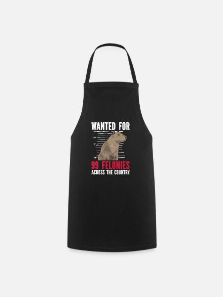 Capybara Nagetier - Kochschürze - Schwarz