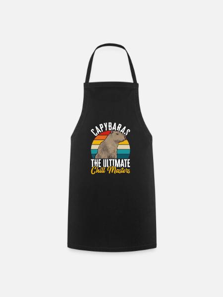 Capybara Nagetier - Kochschürze - Schwarz