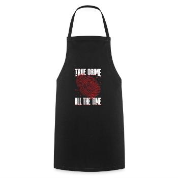 True Crime Murder Spy Crime Intérêt Idée cadeau - Tablier de cuisine - noir - Devant - AI Model Male 185 dark (185cm)