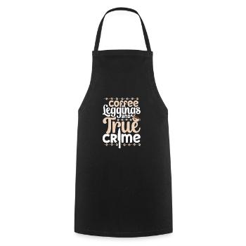 True Crime Murder Spy Crime Intérêt Idée cadeau - Tablier de cuisine - noir - Devant - AI Model Male 185 dark (185cm)