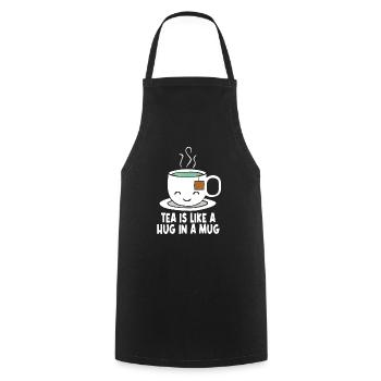 Kawaii Tea - Cooking Apron - black - Front - AI Model Male 185 dark (185cm)