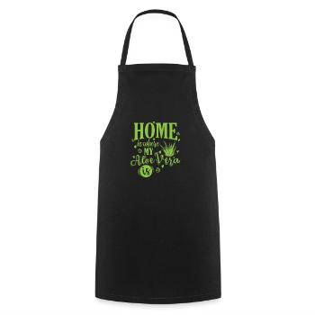 Home is where my Aloe Vera is medicinal plant - Cooking Apron - black - Front - AI Model Male 185 dark (185cm)