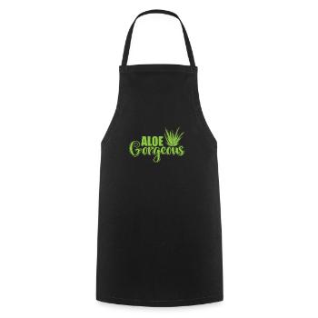 Aloe Gorgeous Aloe Vera Cream Cosmetics - Cooking Apron - black - Front - AI Model Male 185 dark (185cm)