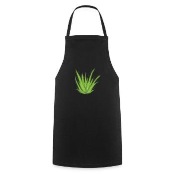 Aloe Vera Cream Cosmetics Natural - Cooking Apron - black - Front - AI Model Male 185 dark (185cm)
