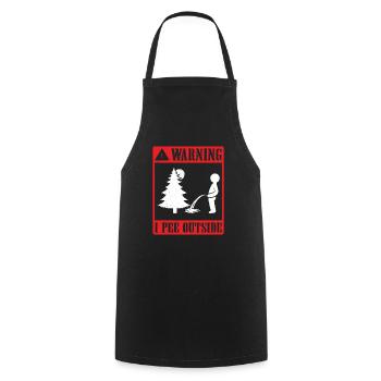 I love peeing outside hikers funny mountains - Cooking Apron - black - Front - AI Model Male 185 dark (185cm)