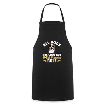 Berger australien miniature - Tablier de cuisine - noir - Devant - AI Model Male 185 dark (185cm)