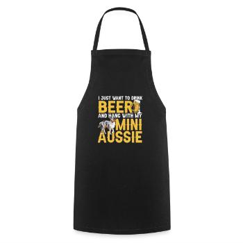 Berger australien miniature - Tablier de cuisine - noir - Devant - AI Model Male 185 dark (185cm)