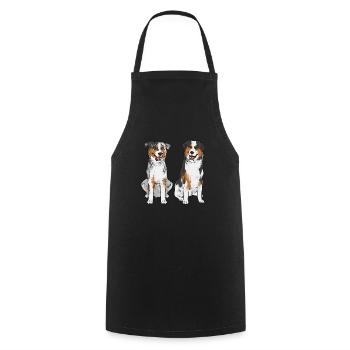 Berger australien miniature - Tablier de cuisine - noir - Devant - AI Model Male 185 dark (185cm)