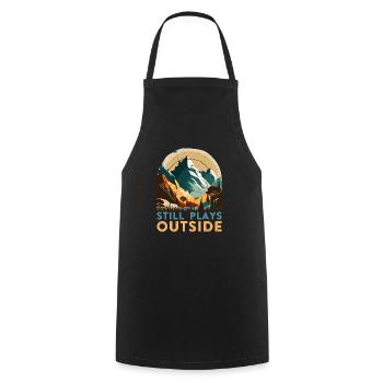 Nature Boys joue toujours à l’extérieur Mountaineers - Tablier de cuisine - noir - Devant - AI Model Male 185 dark (185cm)
