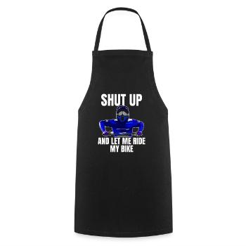 Motocross / Enduro / Freestyle mx / Dirtbike retro - Cooking Apron - black - Front - AI Model Male 185 dark (185cm)