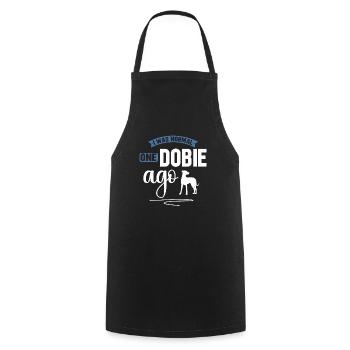 Doberman Pinscher Dog Dobie - Cooking Apron - black - Front - AI Model Male 185 dark (185cm)